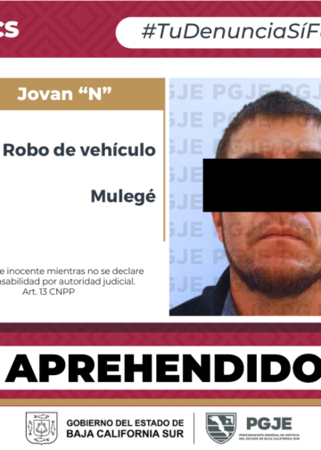 Atrapan a robacarros en Santa Rosalía