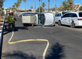 Carambola y volcadura