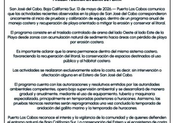Puerto Los Cabos: sin Afectación Ambiental al Estero, se Reprograma Prueba Técnica en Zona de Playa